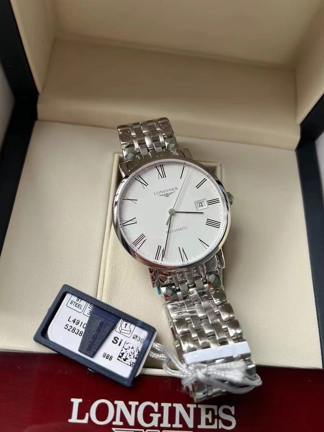 Longines Elegant Collection Automatic 39 Stainless Steel / White / Bracelet